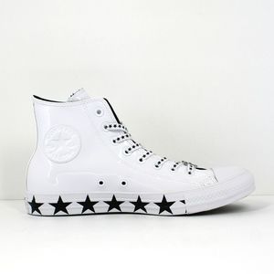 MC x Converse White Patent Leather & Stars NEW!